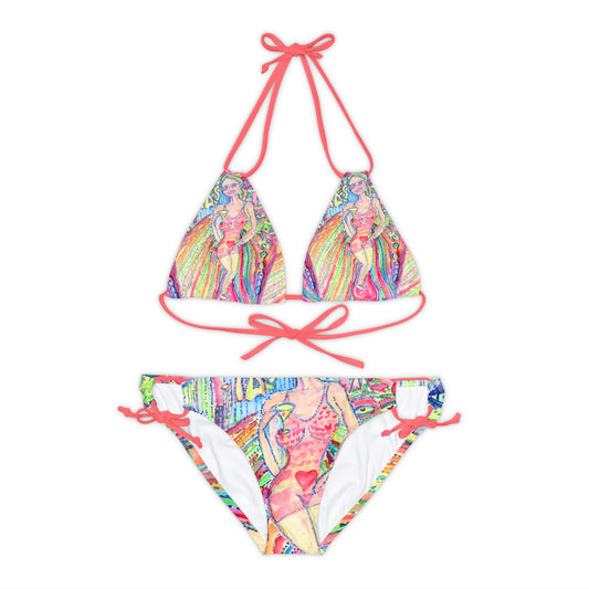 Strappy Bikini Set (AOP)